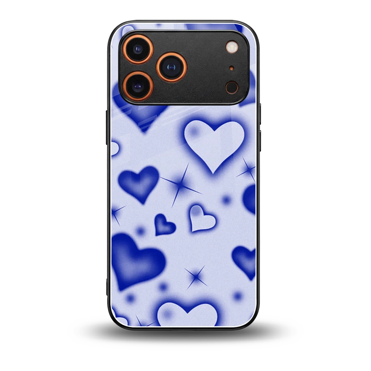 Celestial Hearts back phone cover | glass case for iphone 17 pro