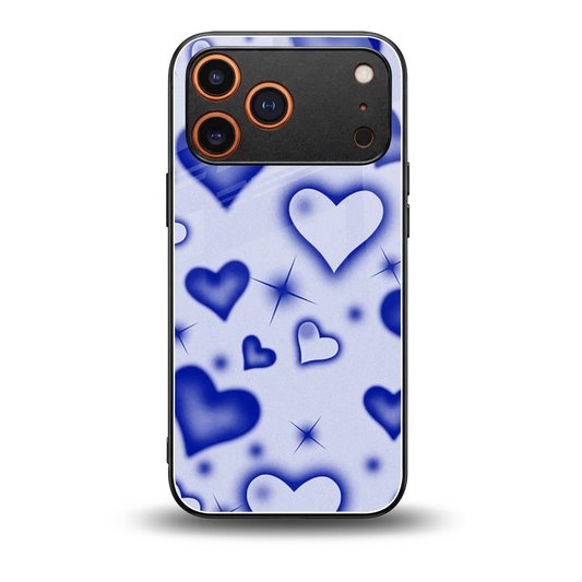 Celestial Hearts back phone cover | glass case for iphone 17 pro max