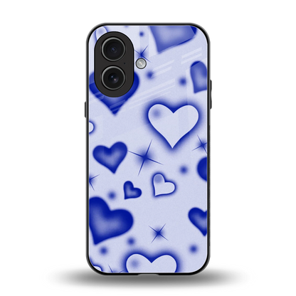 Celestial Hearts back phone cover | glass case for iphone 17