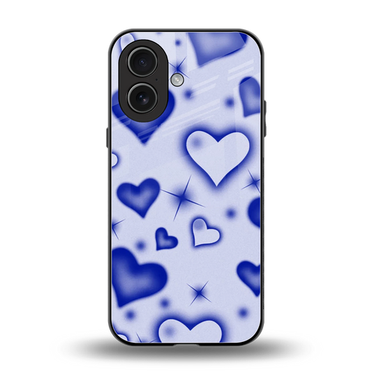 Celestial Hearts back phone cover | glass case for iphone 17