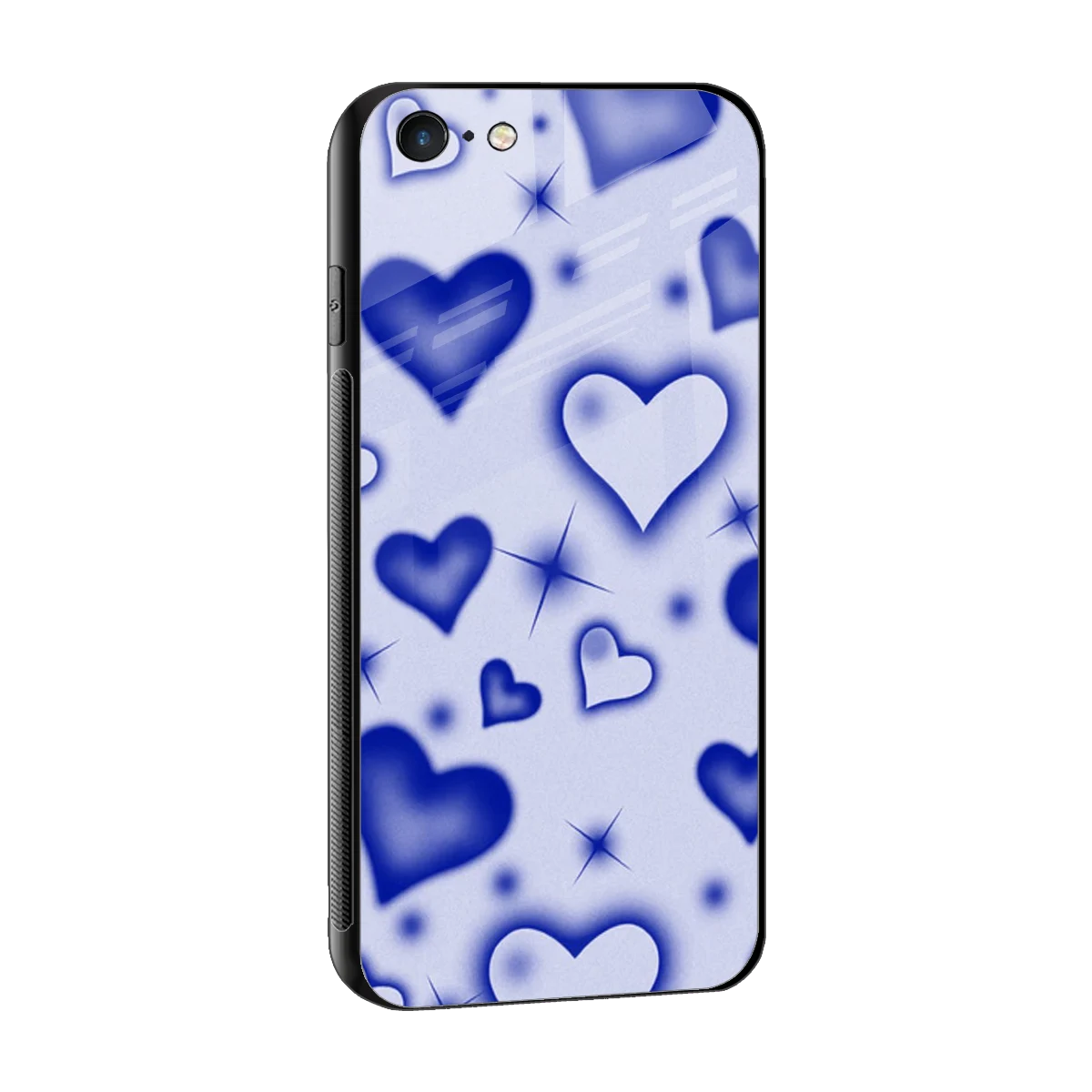 Celestial Hearts sleek iphone 6s plus cover with tempered glass back and TPU edges
