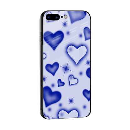 Celestial Hearts sleek iphone 8 plus cover with tempered glass back and TPU edges
