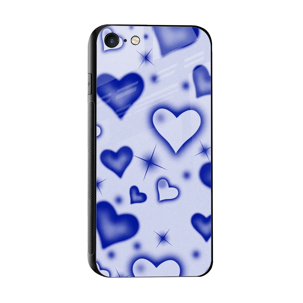 Celestial Hearts sleek iphone 7 cover with tempered glass back and TPU edges