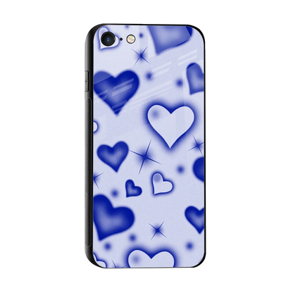 Celestial Hearts sleek iphone 7 cover with tempered glass back and TPU edges