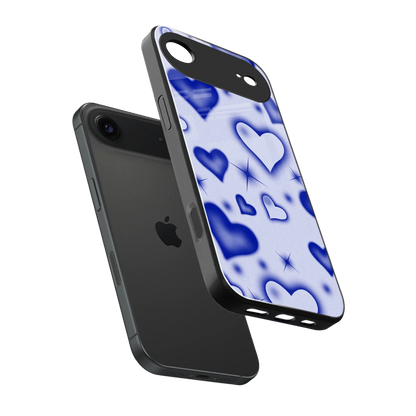 Celestial Hearts sleek iphone air cover with tempered glass back and TPU edges
