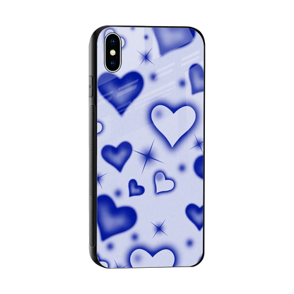 Celestial Hearts sleek iphone xs max cover with tempered glass back and TPU edges