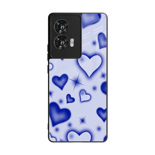 Celestial Hearts back phone cover | glass case for motorola edge 50 fusion