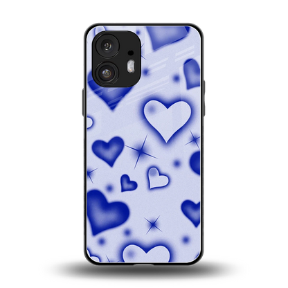 Celestial Hearts back phone cover | glass case for nothing phone 2