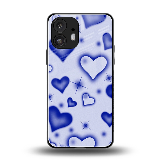 Celestial Hearts back phone cover | glass case for nothing phone 2