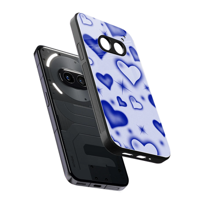 Celestial Hearts sleek nothing phone 2a cover with tempered glass back and TPU edges