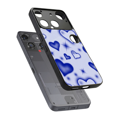 Celestial Hearts sleek nothing phone 3 cover with tempered glass back and TPU edges