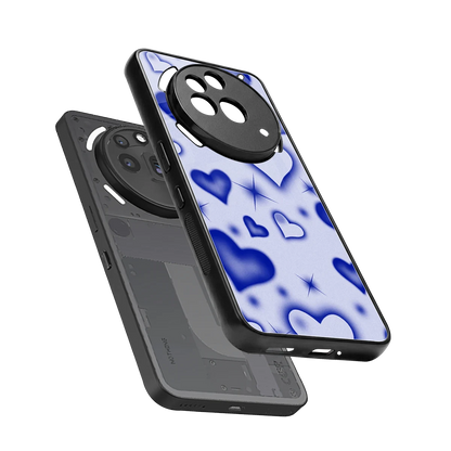 Celestial Hearts sleek nothing phone 3a pro cover with tempered glass back and TPU edges