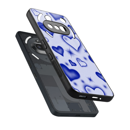 Celestial Hearts sleek nothing phone 3a cover with tempered glass back and TPU edges