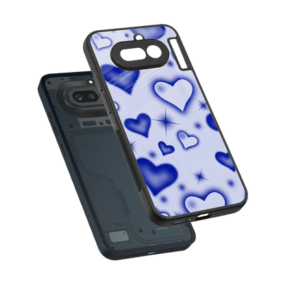 Celestial Hearts sleek nothing phone 4a cover with tempered glass back and TPU edges