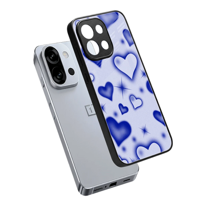 Celestial Hearts sleek oneplus 13s cover with tempered glass back and TPU edges