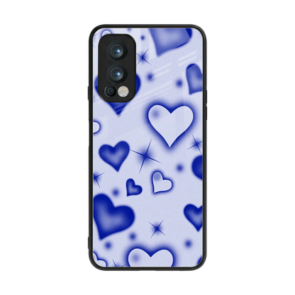 Celestial Hearts back phone cover | glass case for oneplus nord 2