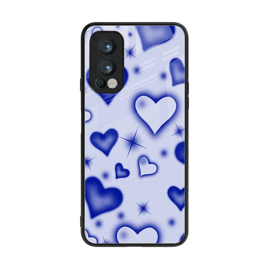 Celestial Hearts back phone cover | glass case for oneplus nord 2