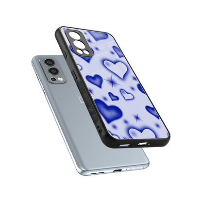 Celestial Hearts sleek oneplus nord 2 cover with tempered glass back and TPU edges