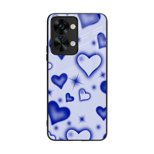 Celestial Hearts back phone cover | glass case for oneplus nord 2t