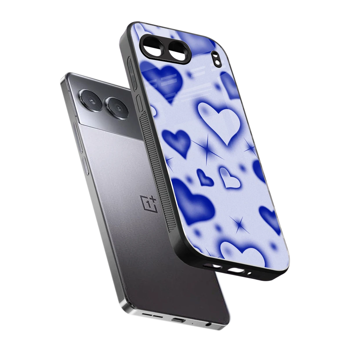Celestial Hearts sleek oneplus nord 4 cover with tempered glass back and TPU edges