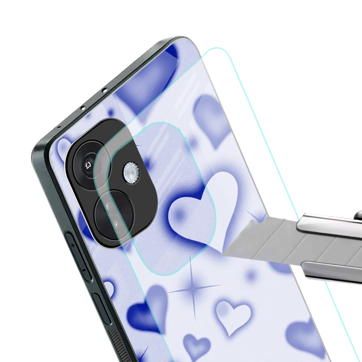 Celestial Hearts stylish phone case for oneplus nord ce 3 | glossy glass and slim fit