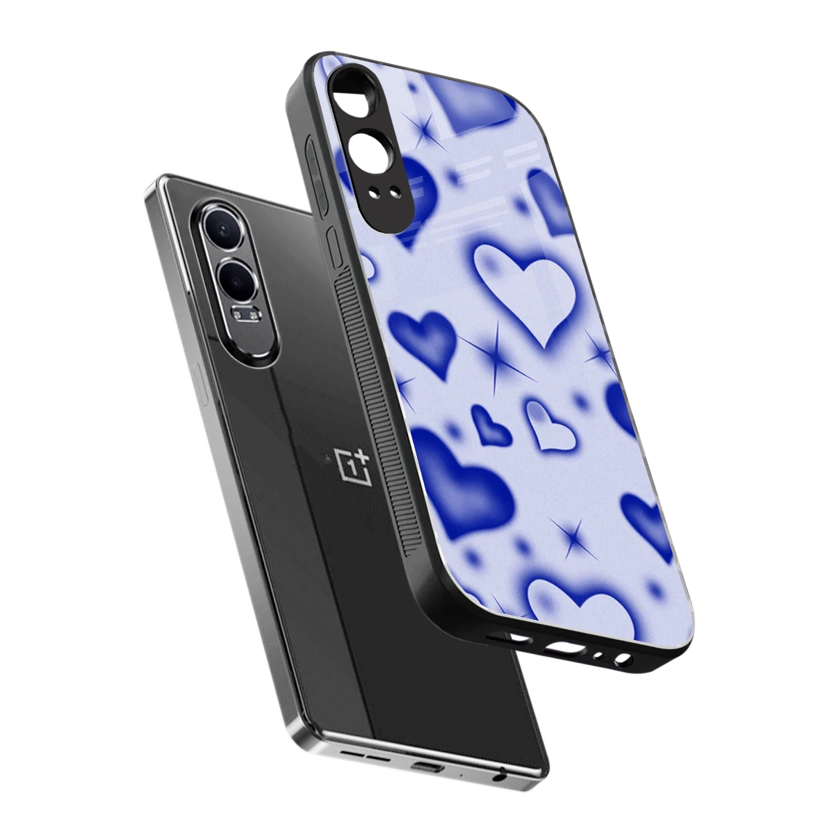 Celestial Hearts sleek oneplus nord ce 4 lite cover with tempered glass back and TPU edges