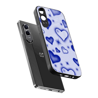 Celestial Hearts sleek oneplus nord ce 4 lite cover with tempered glass back and TPU edges