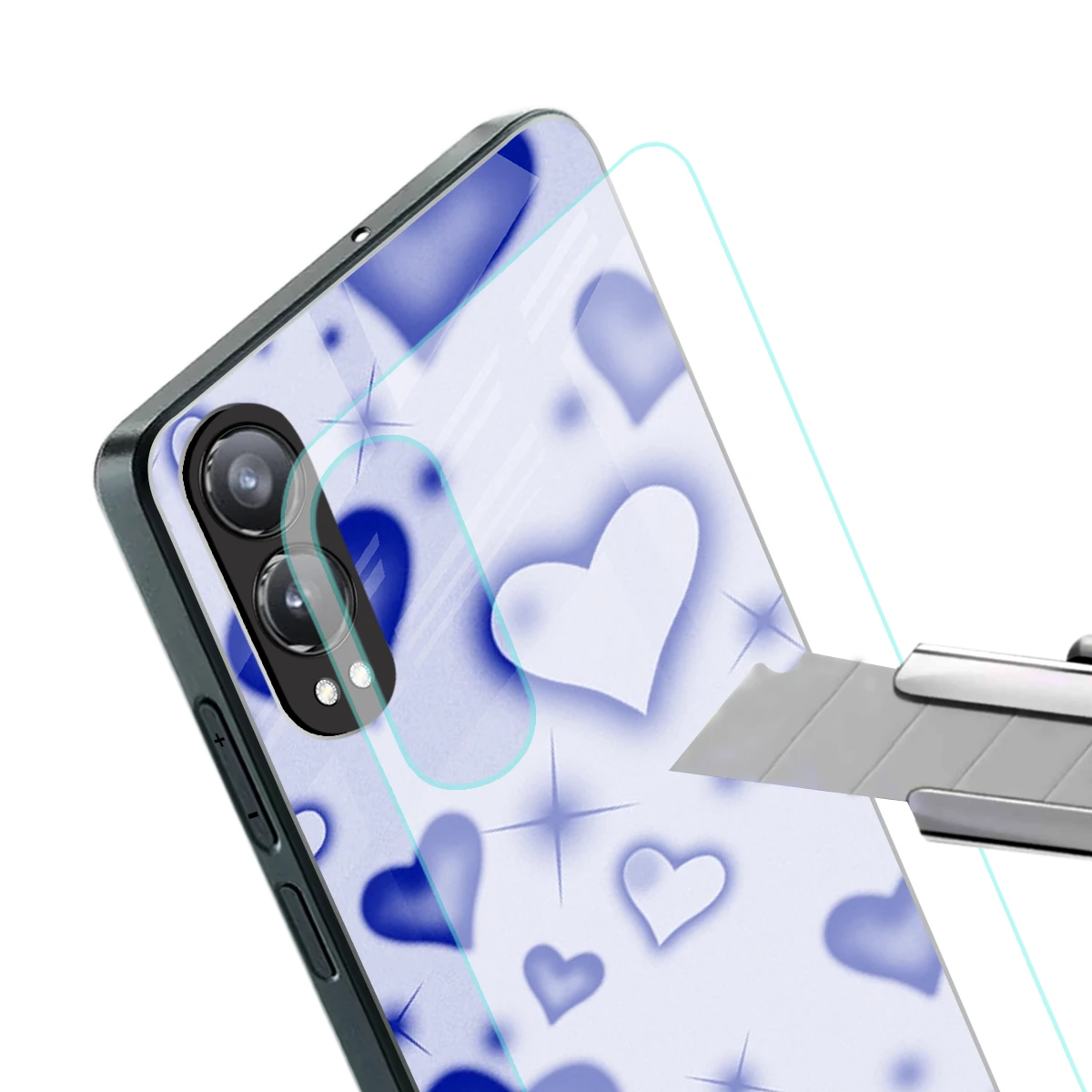 Celestial Hearts stylish phone case for oneplus nord ce 4 lite | glossy glass and slim fit