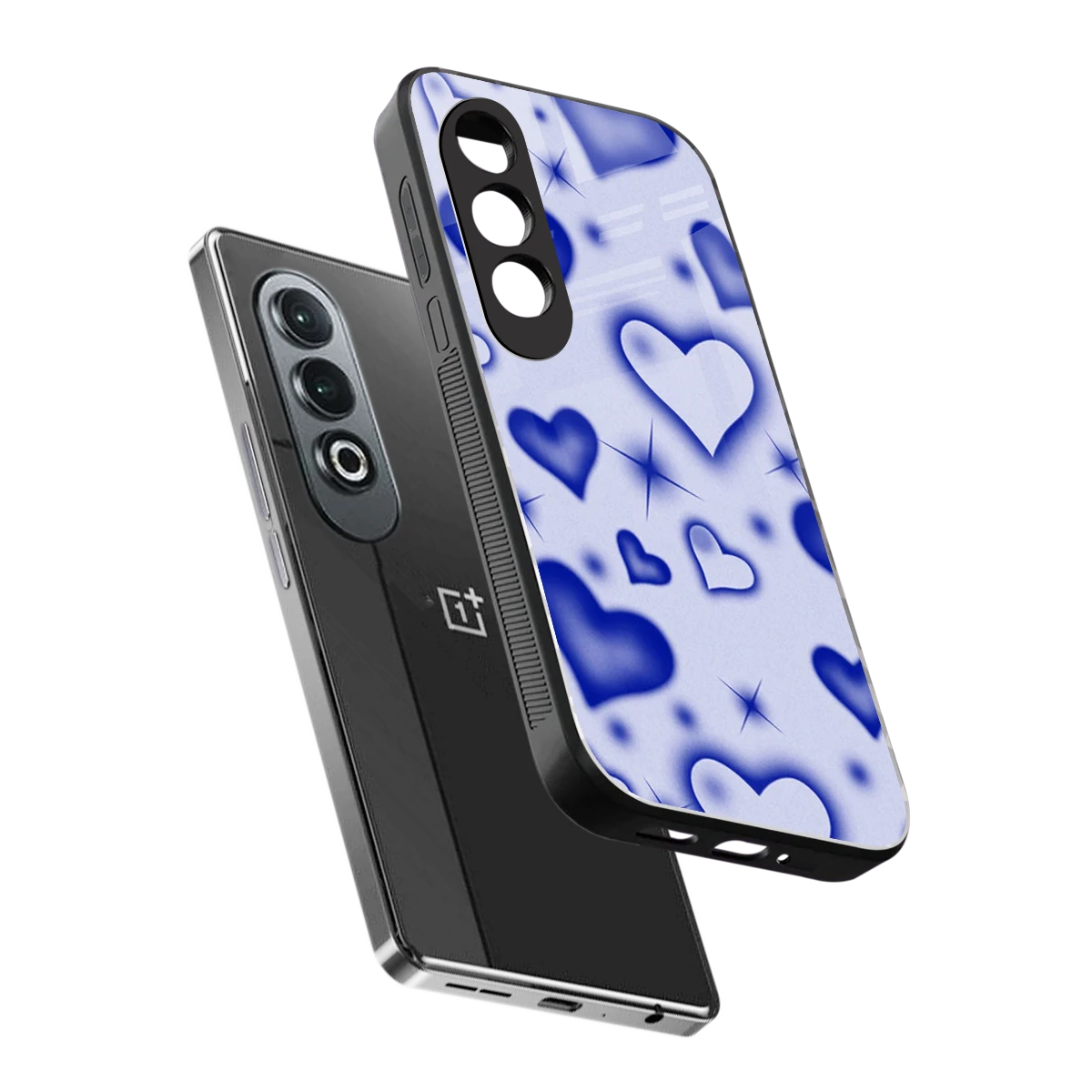 Celestial Hearts sleek oneplus nord ce 4 cover with tempered glass back and TPU edges