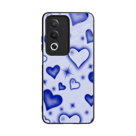 Celestial Hearts back phone cover | glass case for oppo a3 pro