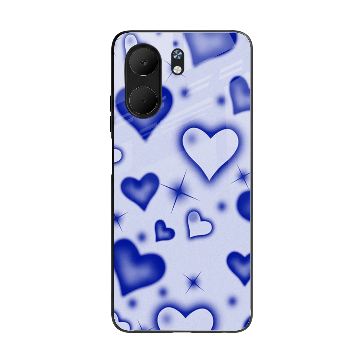 Celestial Hearts back phone cover | glass case for oppo a5x 5g