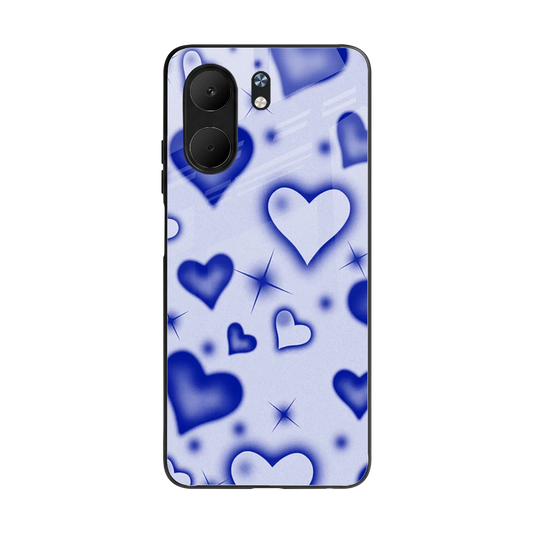 Celestial Hearts back phone cover | glass case for oppo a5x 5g