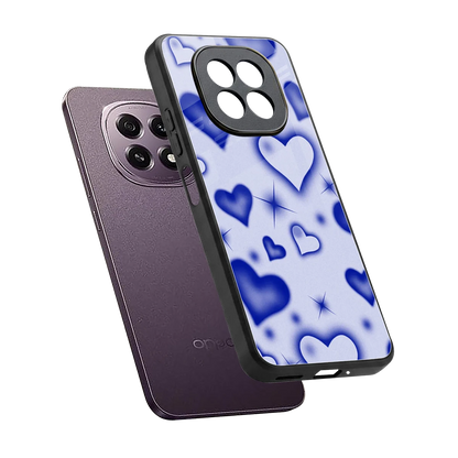 Celestial Hearts sleek oppo f29 5g cover with tempered glass back and TPU edges