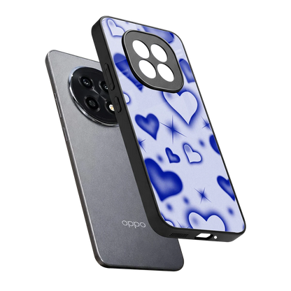 Celestial Hearts sleek oppo f29 pro 5g cover with tempered glass back and TPU edges