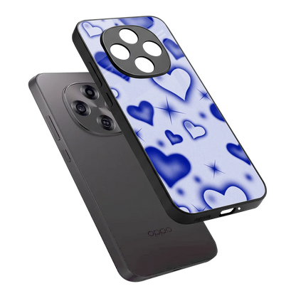Celestial Hearts sleek oppo f31 pro 5g cover with tempered glass back and TPU edges
