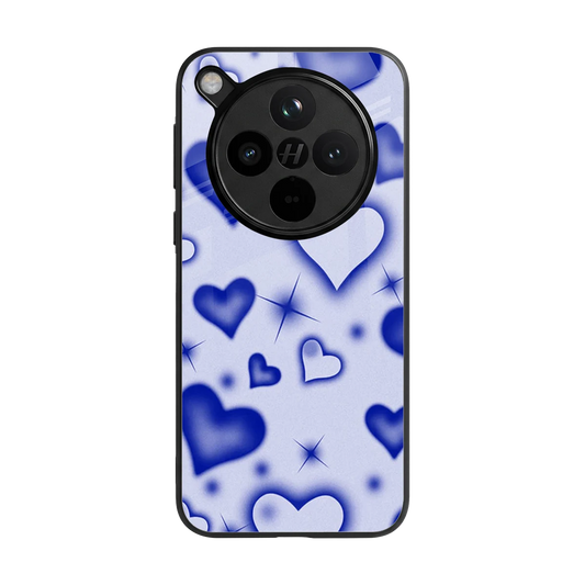 Celestial Hearts back phone cover | glass case for oppo find x8