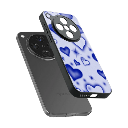 Celestial Hearts sleek oppo find x8 cover with tempered glass back and TPU edges