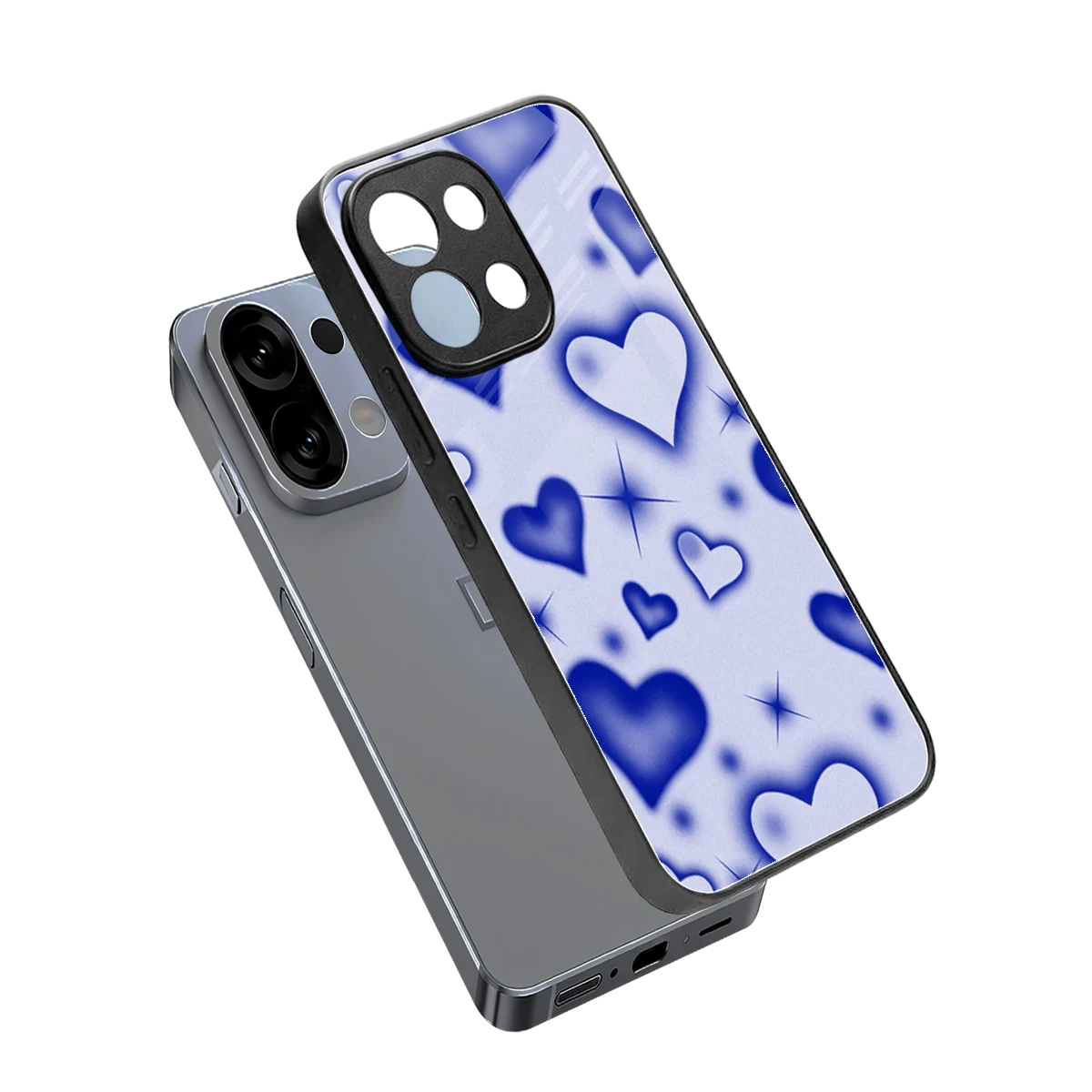 Celestial Hearts sleek oppo k13 5g cover with tempered glass back and TPU edges