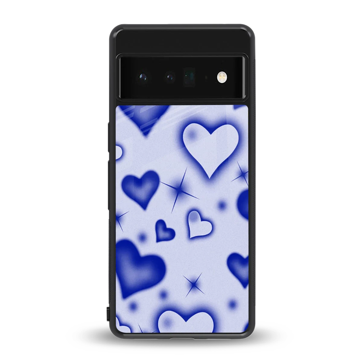 Celestial Hearts back phone cover | glass case for google pixel 6 pro