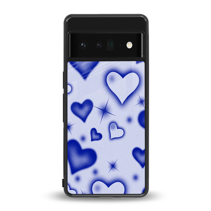 Celestial Hearts back phone cover | glass case for google pixel 6 pro