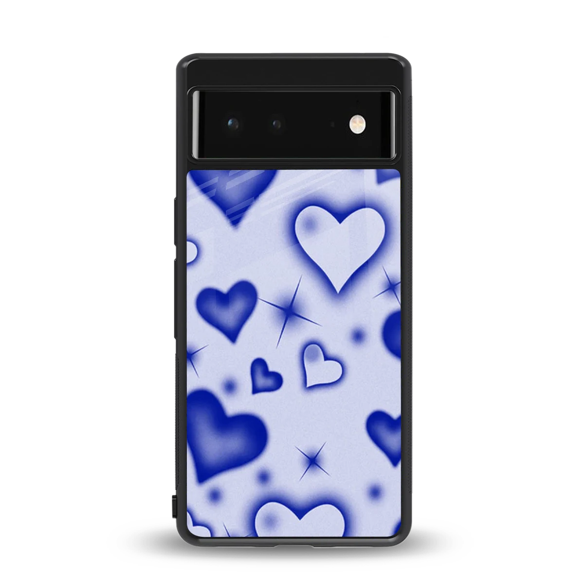 Celestial Hearts back phone cover | glass case for google pixel 6a