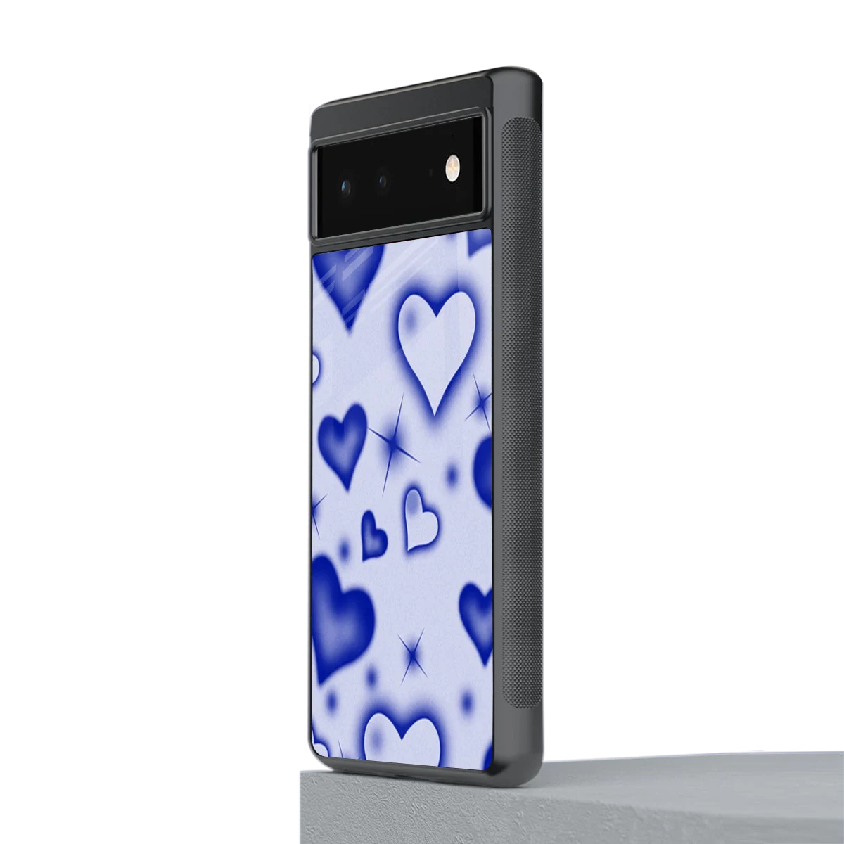 Celestial Hearts stylish phone case for google pixel 6a | glossy glass and slim fit