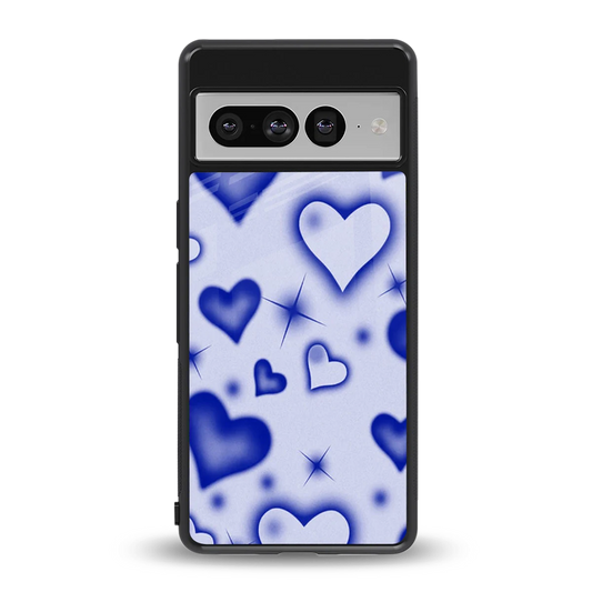 Celestial Hearts back phone cover | glass case for google pixel 7 pro
