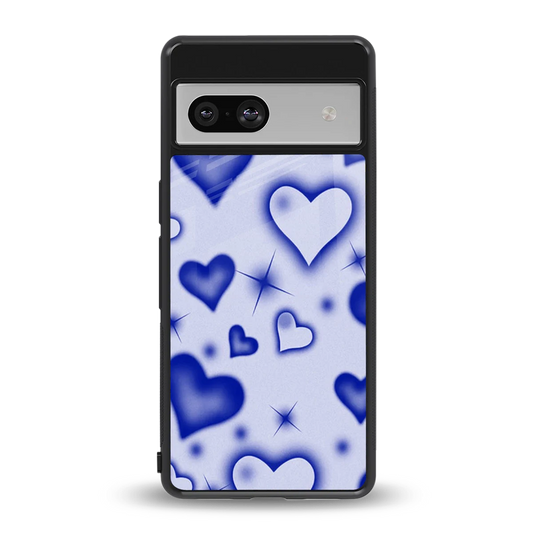 Celestial Hearts back phone cover | glass case for google pixel 7