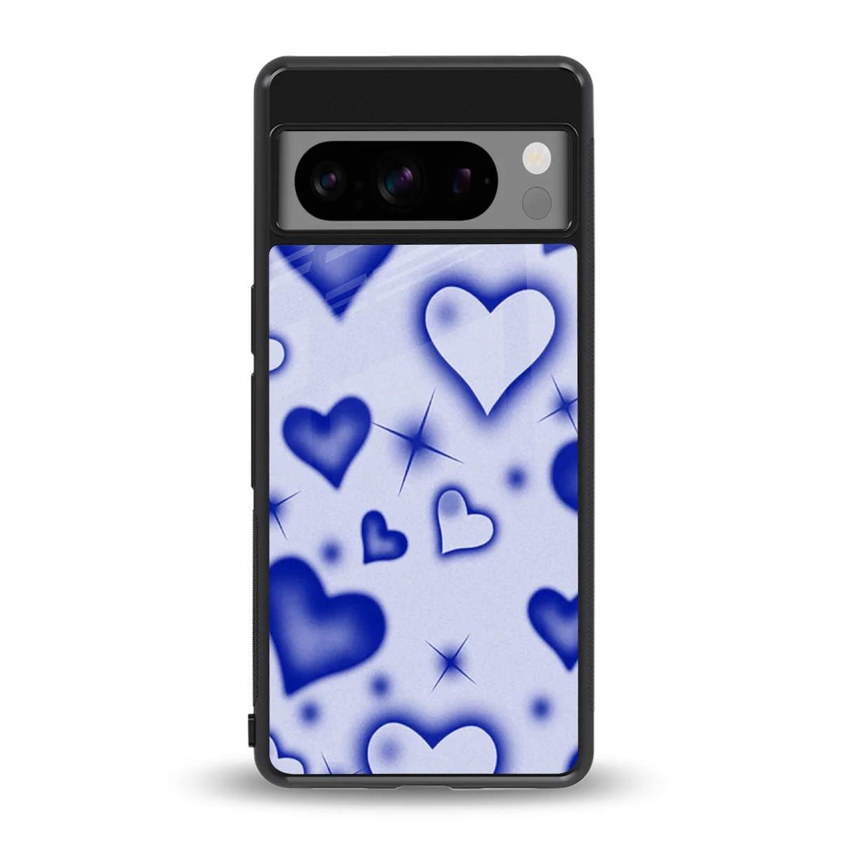 Celestial Hearts back phone cover | glass case for google pixel 8 pro