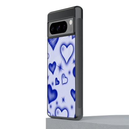 Celestial Hearts stylish phone case for google pixel 8 pro | glossy glass and slim fit