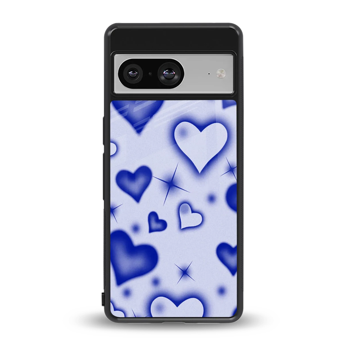 Celestial Hearts back phone cover | glass case for google pixel 8
