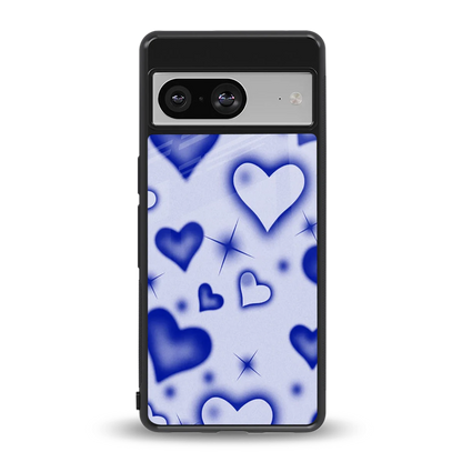 Celestial Hearts back phone cover | glass case for google pixel 8