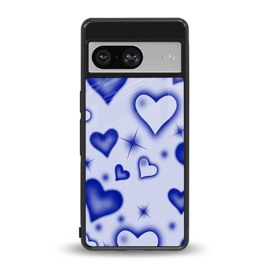 Celestial Hearts back phone cover | glass case for google pixel 8