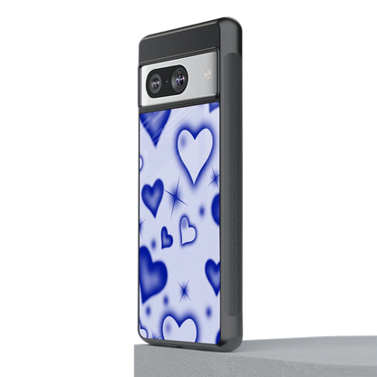 Celestial Hearts stylish phone case for google pixel 8 | glossy glass and slim fit